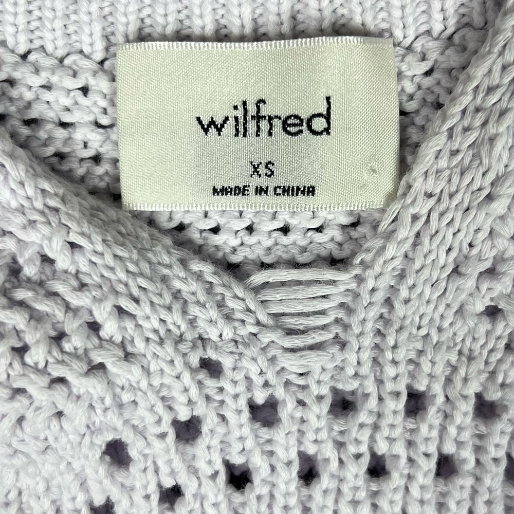 Aritzia Dress Womens XS Wilfred Evie Crochet Pastel Boho Whimsical Midi Lavender - Picture 8 of 12